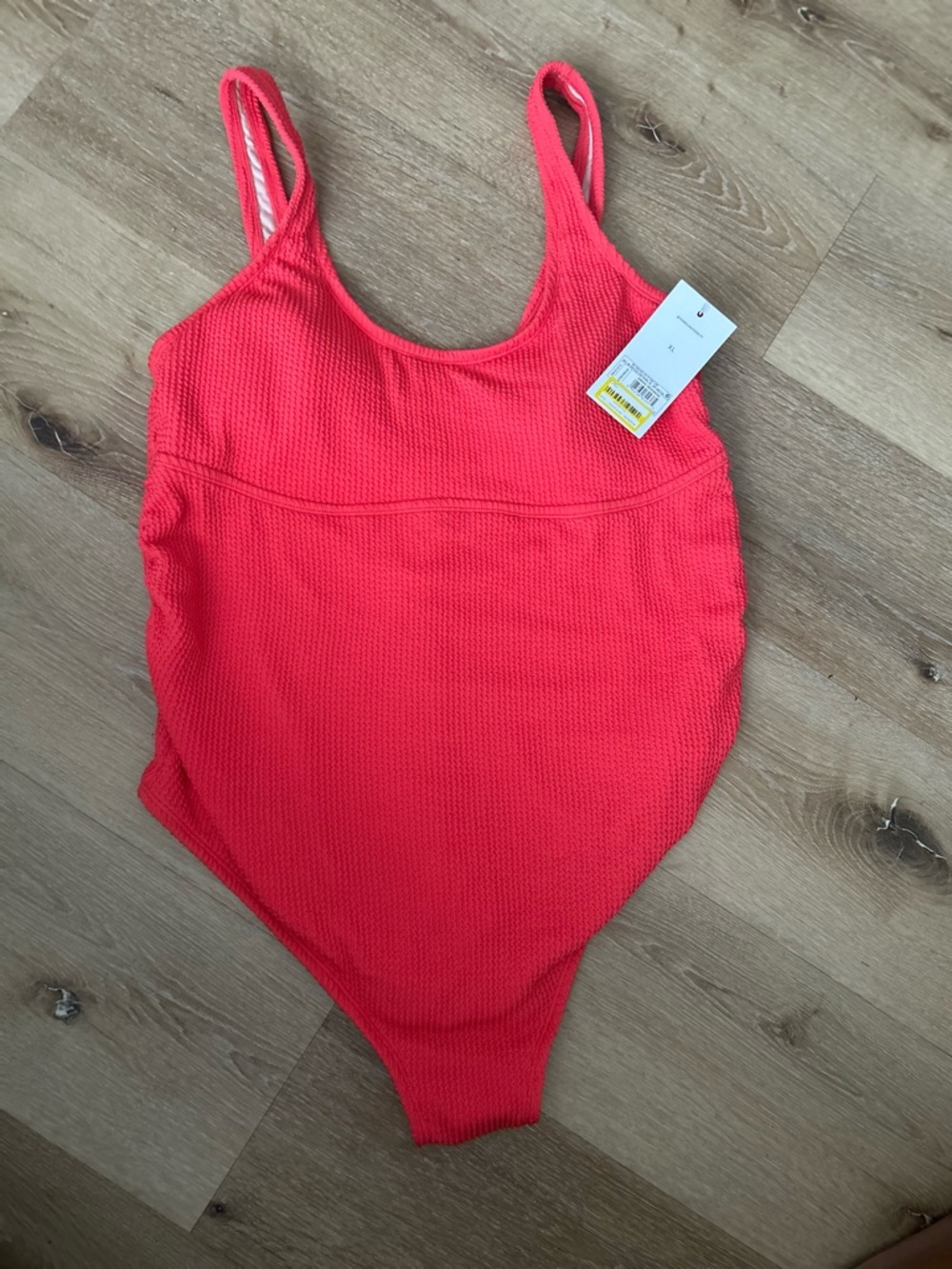 Isabel Maternity by Ingrid & Isabel Coral Ribbed One-Piece Swimsuit